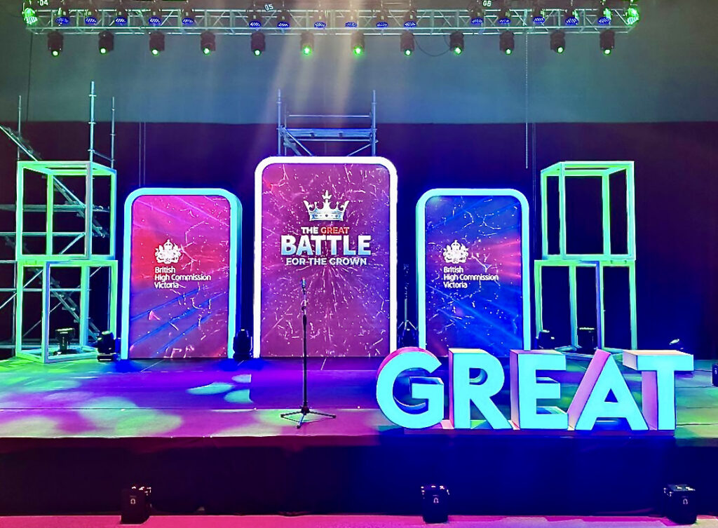 The Great Battle for the Crown - TV show stage design, Seychelles