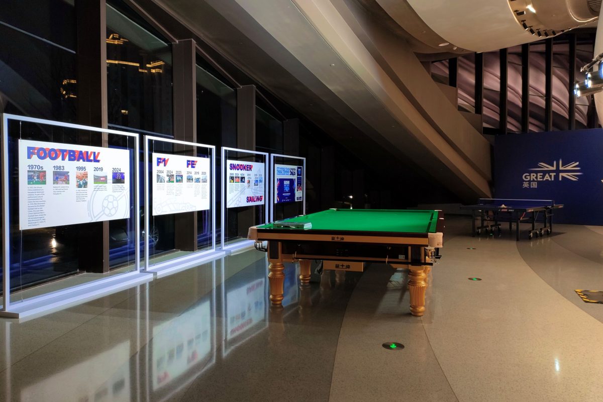 The sports section in the event space featuring a snooker table and table tennis table;
Image Source: 5 Star Plus Retail Design
